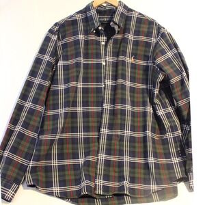 Ralph Lauren Classic Fit Plaid Button Down Shirt Mens XXL Green Blue Red